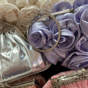 Collection of bridal /evening bags. Price is per bag. Pick your favourite colour